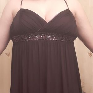 Purple Knee Length Dress